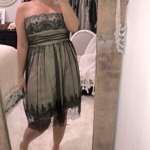 David’s Bridal size 4 black tulle cocktail dress